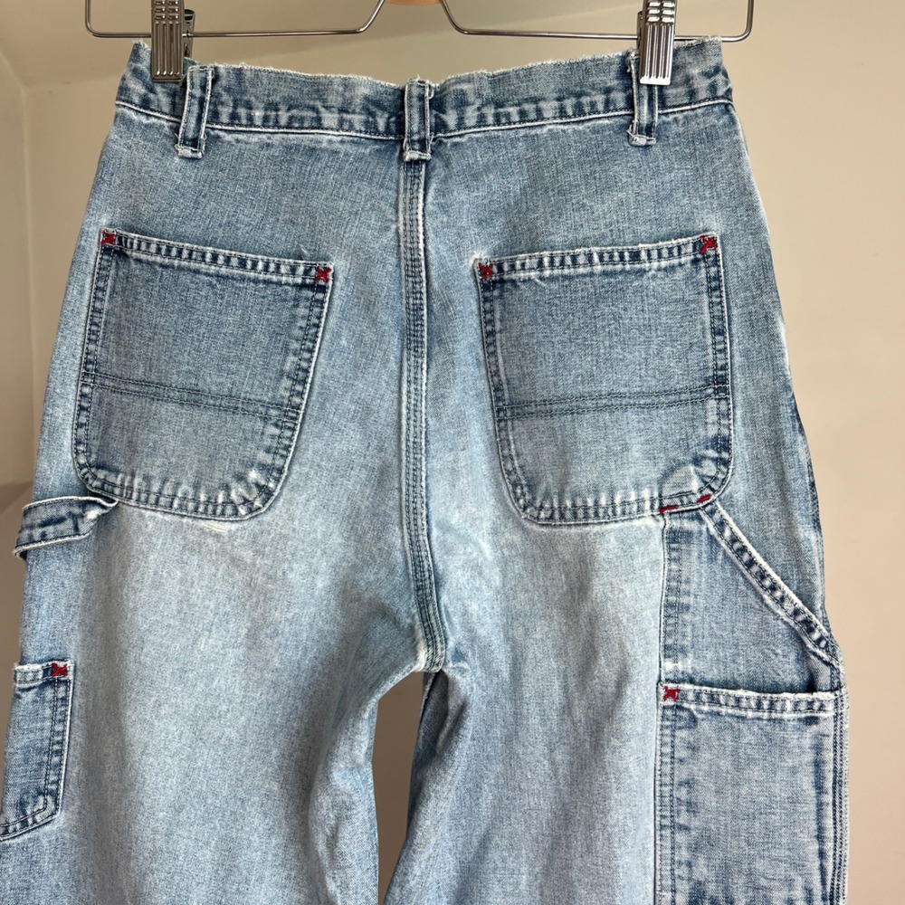 Vintage Limited Jeans Size 26 Light Distressed Wide Leg Faded 90s Denim Skater - Picture 4 of 8
